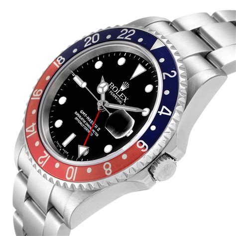 rolex gmt red blue steel|Rolex red and blue bezel.